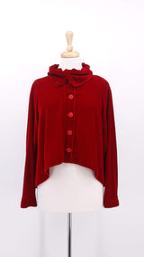 NEW SEASON - Grizas - Silk Velvet Jacket - Cherry Red - 2024
