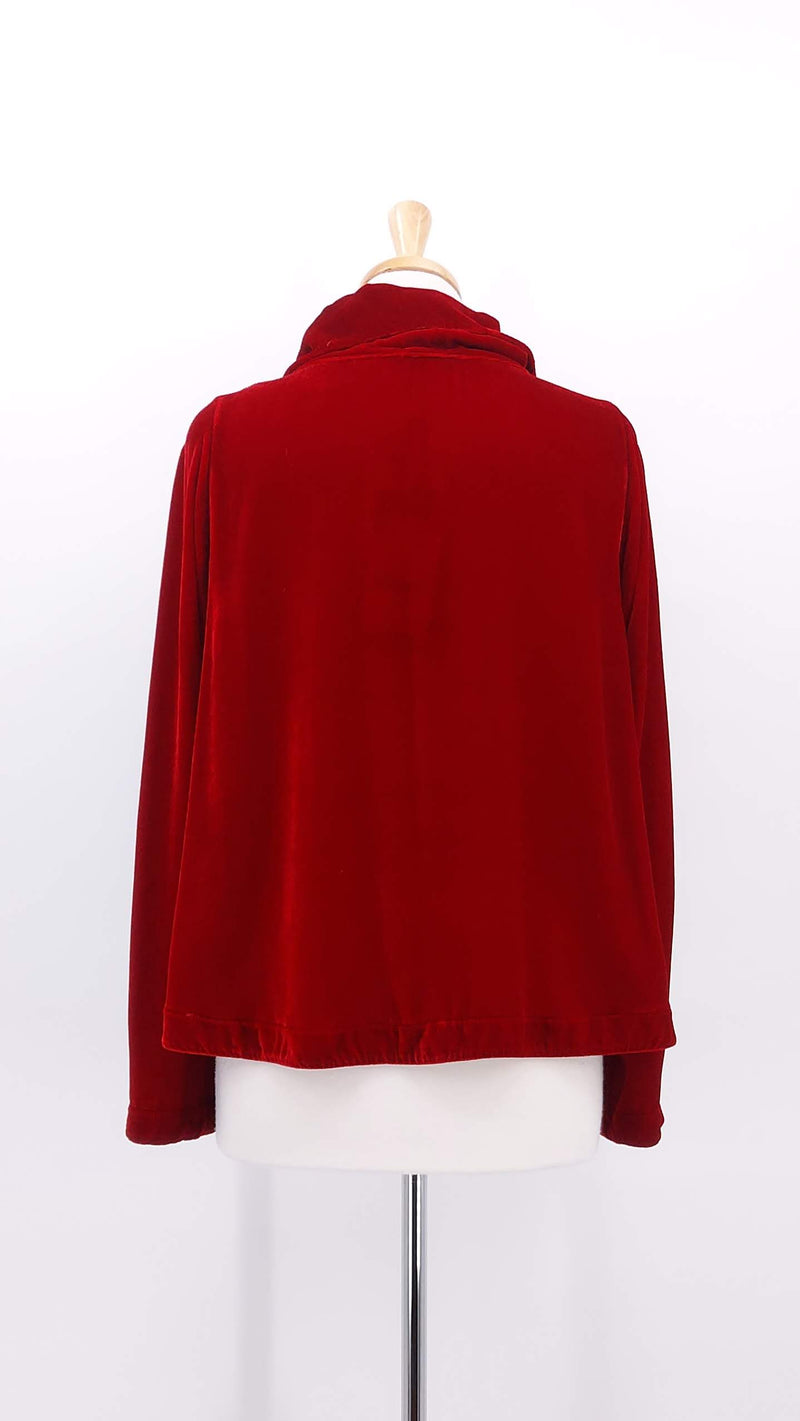 NEW SEASON - Grizas - Silk Velvet Jacket - Cherry Red - 2024