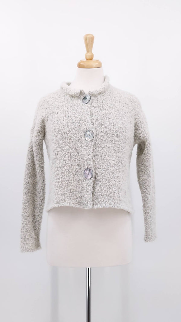 NEW SEASON - Grizas - Alpaca Wool Cardigan - Ivory - 2021