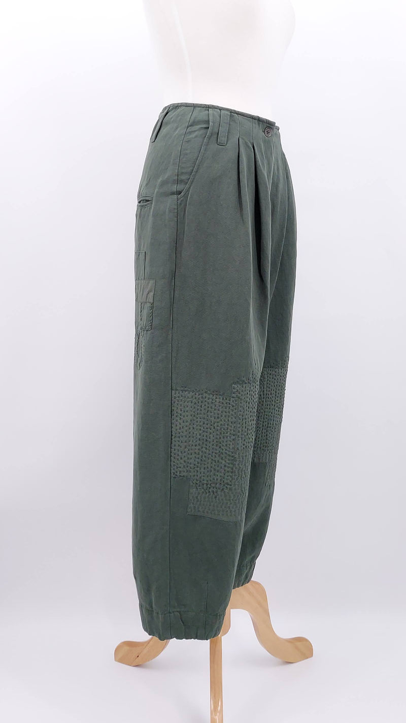 NEW SEASON - Ewa i Walla - Botvi Trousers - Forest Green - 2008