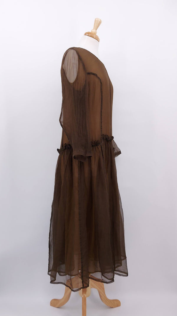 NEW SEASON - Grizas - Silk Chiffon Dress - Copper - 2017