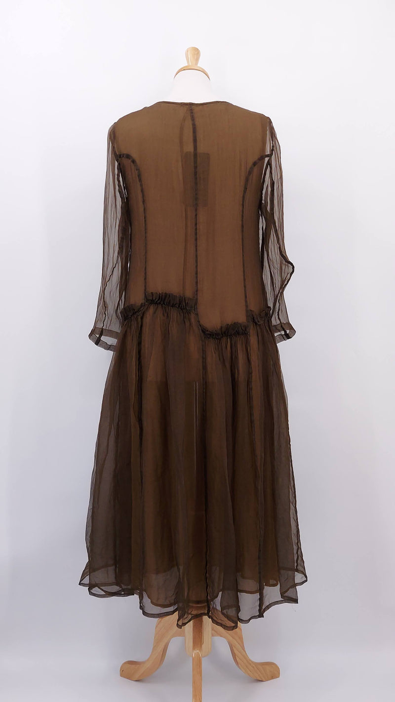 NEW SEASON - Grizas - Silk Chiffon Dress - Copper - 2017