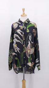 NEW SEASON - One Hundred Stars - Oversized Shirt - Orchid Black - 2062
