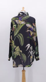 NEW SEASON - One Hundred Stars - Oversized Shirt - Orchid Black - 2062