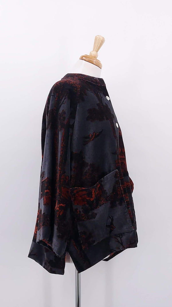NEW SEASON - One Hundred Stars - Velvet Jacket - Pagoda Pewter - 2056
