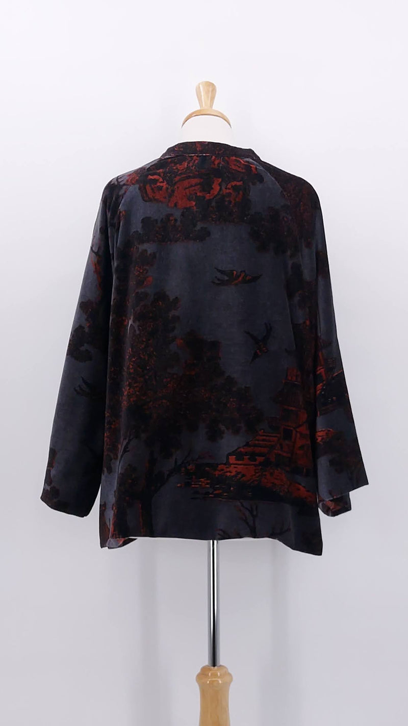 NEW SEASON - One Hundred Stars - Velvet Jacket - Pagoda Pewter - 2056