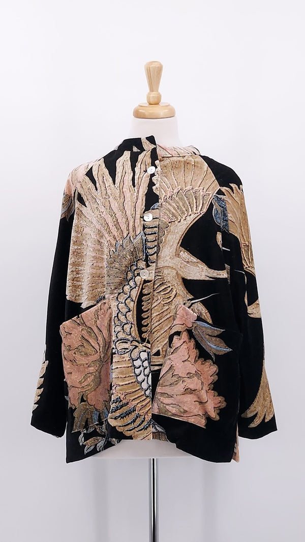 NEW SEASON - One Hundred Stars - Velvet Jacket - Crane Black - 2063