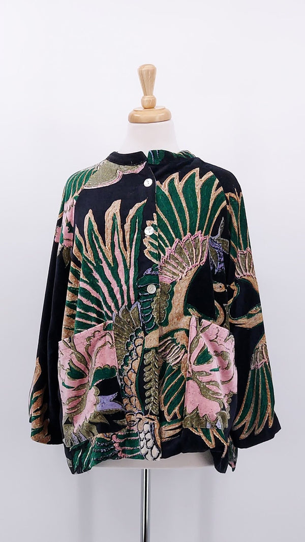 NEW SEASON - One Hundred Stars - Velvet Jacket - Crane Emerald - 2067