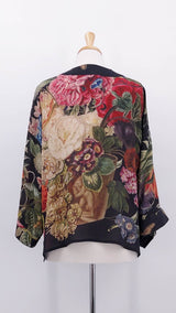 NEW SEASON - One Hundred Stars - Crepe Kimono - Primula Black - 2082