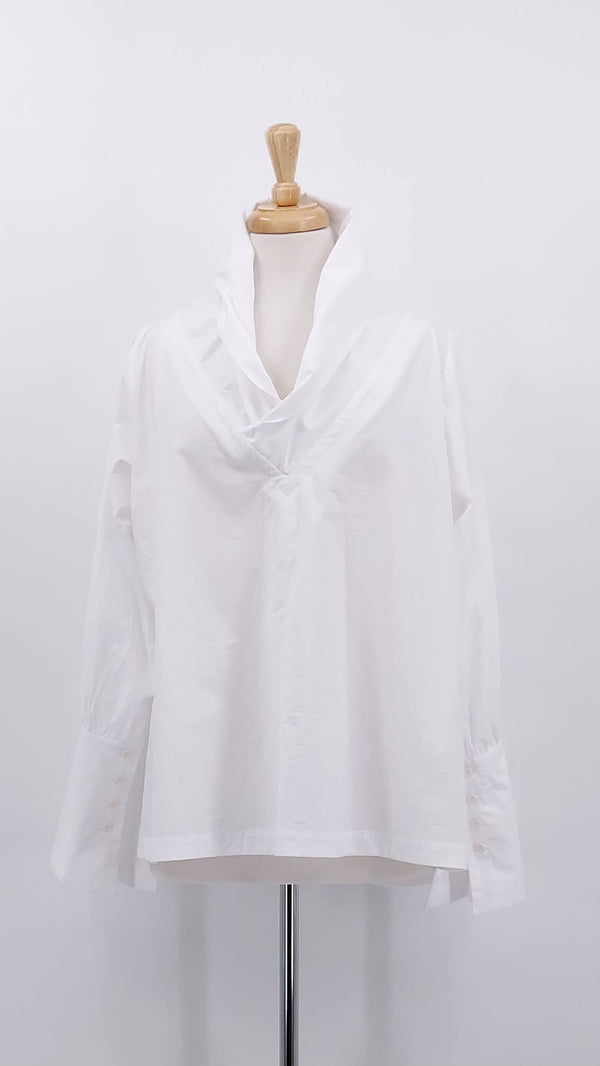 NEW SEASON - Les Filles D'Ailleurs - Cotton Blouse - White - 2048