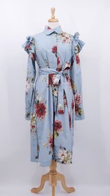 NEW SEASON - Les Filles D'Ailleurs - Cotton Dress - Flower Print - 2049