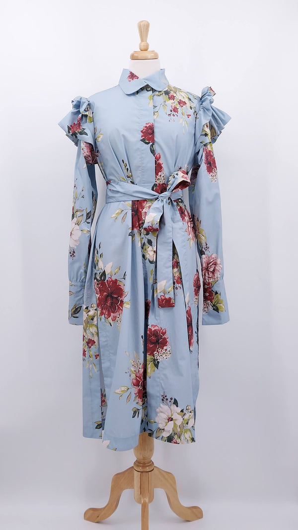 NEW SEASON - Les Filles D'Ailleurs - Cotton Dress - Flower Print - 2049