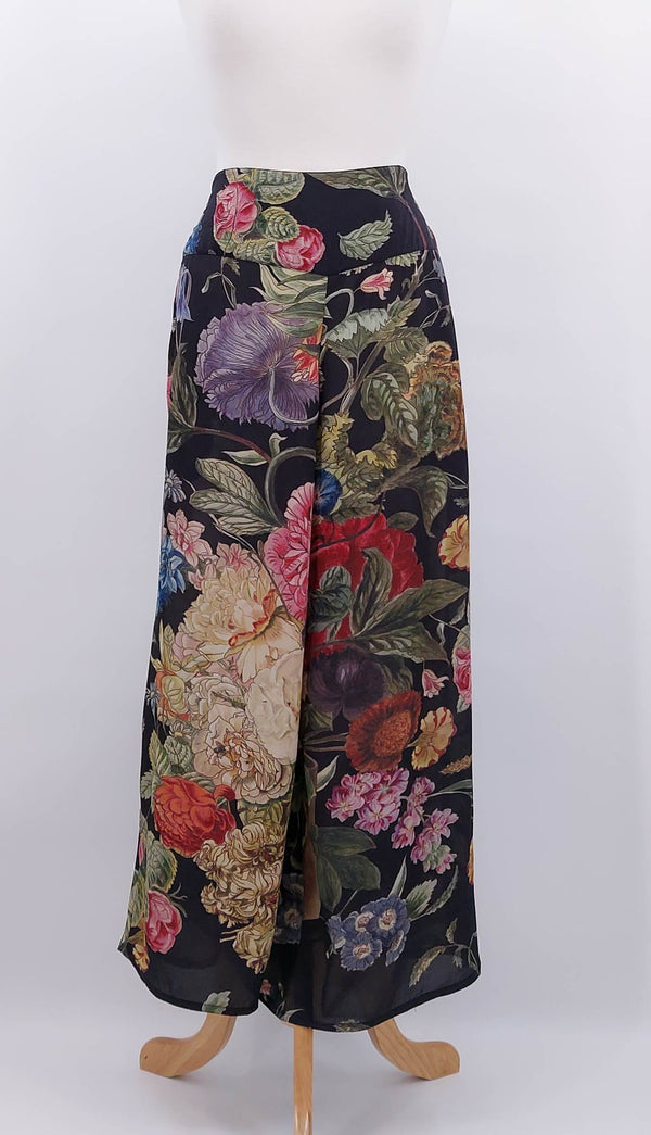 NEW SEASON - One Hundred Stars - Crepe Palazzo Pants - Primula Black - 2080