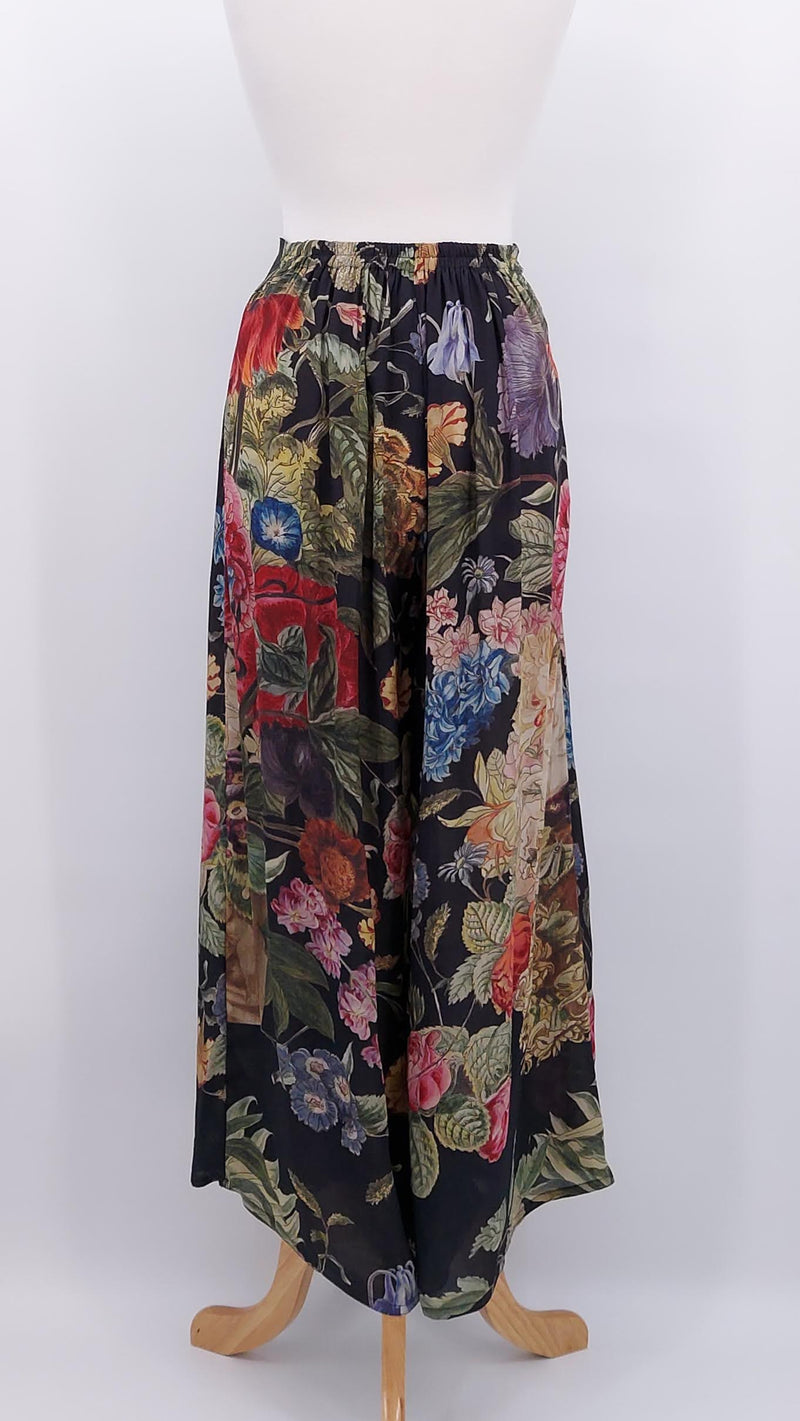 NEW SEASON - One Hundred Stars - Crepe Palazzo Pants - Primula Black - 2080