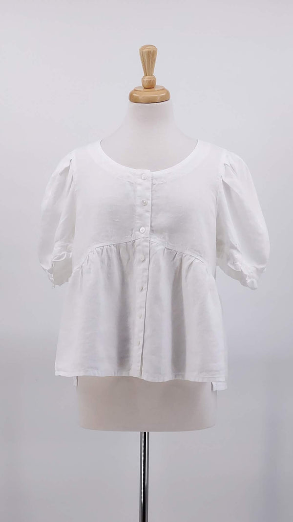 SPRING 2026 - Grizas - Linen Blouse - White - 2091