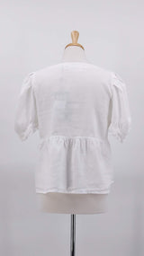 SPRING 2026 - Grizas - Linen Blouse - White - 2091