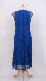 SPRING 2026 - Grizas - Silk Crinkle Dress - Blue - 2096