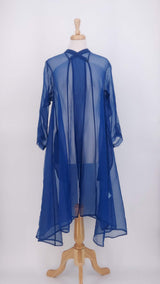 SPRING 2026 - Grizas - Sheer Silk Jacket - Blue - 2092