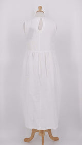 SPRING 2025 - Grizas - Linen Dress - White - 2094