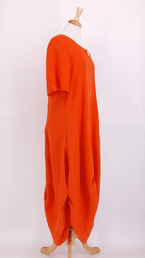 SPRING 2026 - Luukaa - Yalina Linen Dress - Rust Orange - 2155