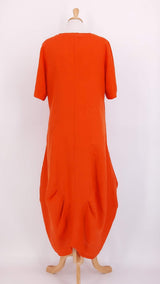 SPRING 2026 - Luukaa - Yalina Linen Dress - Rust Orange - 2155