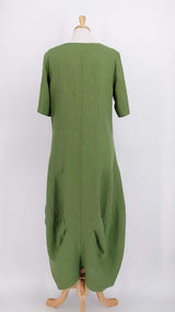SPRING 2026 - Luukaa - Yalina Linen Dress - Apple Green - 2157