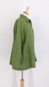 SPRING 2026 - Luukaa - Thalia Linen Jacket - Apple Green - 2156