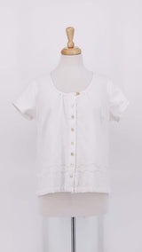 SPRING 2026 - Gabrielle Parker - Eva Blouse - White - 2197