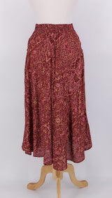 SPRING 2026 - Gabrielle Parker - Midi Pocket Skirt - Maroon Gold - 2201