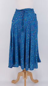 SPRING 2026 - Gabrielle Parker - Midi Pocket Skirt - Sky Blue Gold - 2210