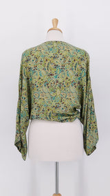 SPRING 2026 - Gabrielle Parker - Crossover Tie Top - Woodland Green - 2205