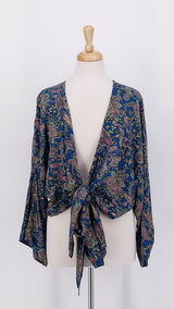 SPRING 2026 - Gabrielle Parker - Crossover Tie Top - Lily Teal Gold - 2214