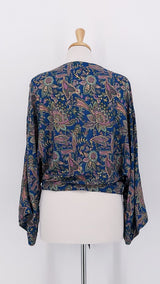 SPRING 2026 - Gabrielle Parker - Crossover Tie Top - Lily Teal Gold - 2214