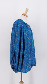 SPRING 2026 - Gabrielle Parker - Lara Tassel Blouse - Sky Blue Gold - 2211