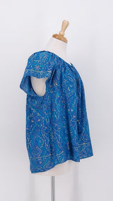 SPRING 2026 - Gabrielle Parker - Blouse with Ties - Sky Blue Gold - 2212