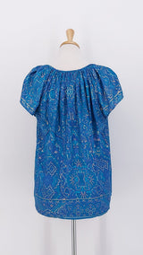 SPRING 2026 - Gabrielle Parker - Blouse with Ties - Sky Blue Gold - 2212