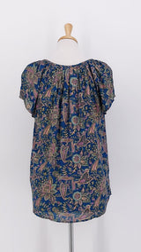 SPRING 2026 - Gabrielle Parker - Blouse with Ties - Lily Teal Gold - 2216