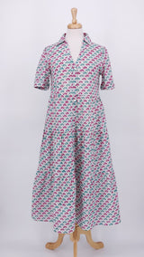 SPRING 2026 - Zen Ethic - Emma Dress Garrigue - Green Pink - 2256