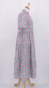 SPRING 2026 - Zen Ethic - Emma Dress Garrigue - Green Pink - 2256