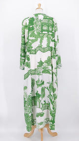 SPRING 2026 - One Hundred Stars - Pinch Pleat Dress - Giant Willow Green - 2304