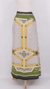 NEW SEASON - One Hundred Stars - A-Line Maxi Skirt - Fleur De Lys Gold - 2331