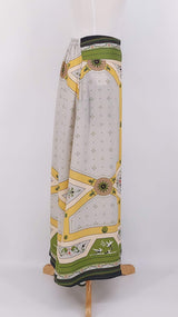 NEW SEASON - One Hundred Stars - A-Line Maxi Skirt - Fleur De Lys Gold - 2331