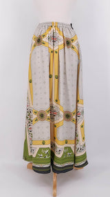 NEW SEASON - One Hundred Stars - A-Line Maxi Skirt - Fleur De Lys Gold - 2331