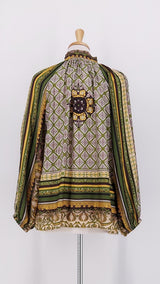 NEW SEASON - One Hundred Stars - Pussy Bow Blouse - Amulet Green - 2370