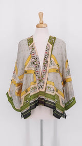 NEW SEASON - One Hundred Stars - Kimono - Fleur De Lys Gold - 2330