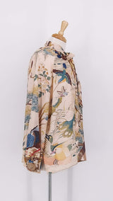 NEW SEASON - One Hundred Stars - Pussy Bow Blouse - Hummingbird Nude -2334