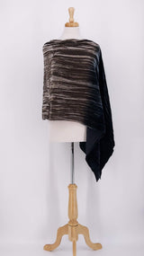NEW SEASON - Grizas - Ombre Velvet Crinkle Top - Silver - 2364