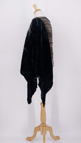 NEW SEASON - Grizas - Ombre Velvet Crinkle Top - Silver - 2364