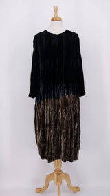 NEW SEASON - Grizas - Ombre Velvet Crinkle Dress - Silver - 2365