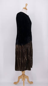 NEW SEASON - Grizas - Ombre Velvet Crinkle Dress - Silver - 2365